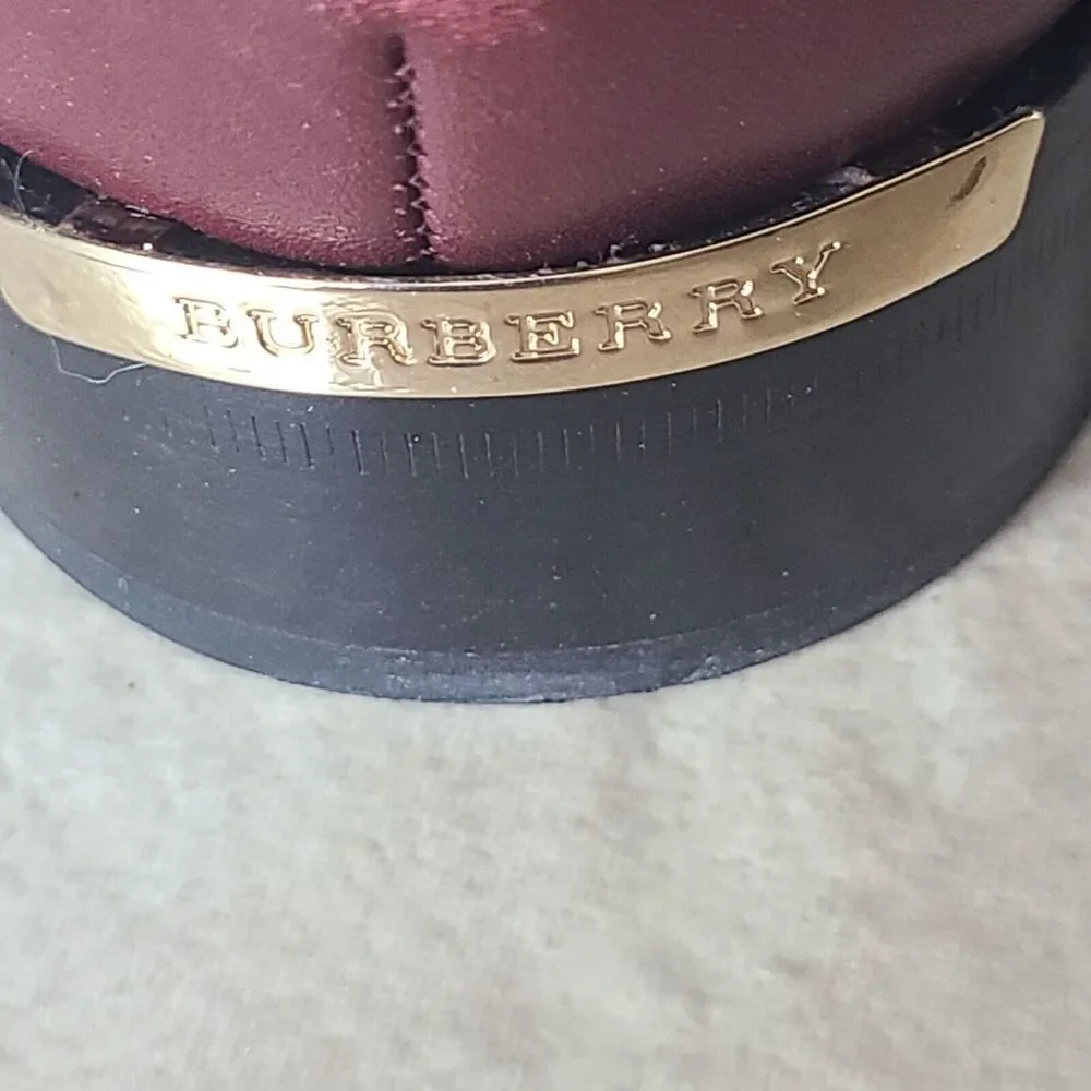 Burberry OTK tall riding buckle boots Carmack burgundy leather sz 6.5 7 37 new